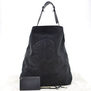Balenciaga Suede Leather Shoulder Bag Black